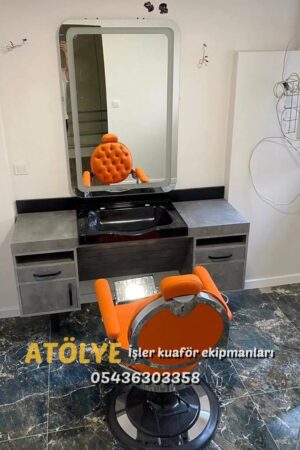 TEKLİ BERBER TEZGHI SET -RETRO GÜMÜŞ