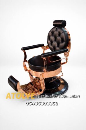 LÜKS LAZER KESİM BAKIR BERBER KOLTUĞU