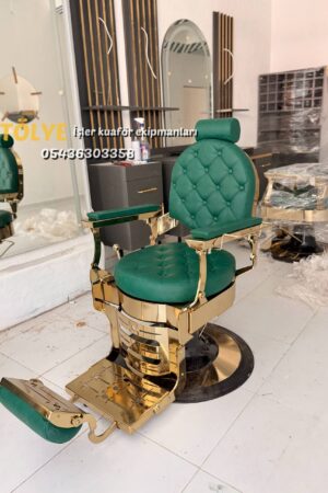 LÜX LAZER KESİM GOLD BERBER KOLTUĞU
